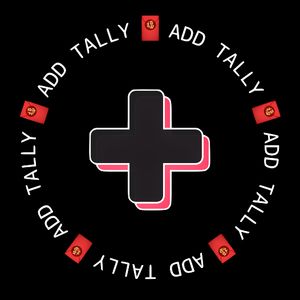 Add Tally widget with a plus button surrounded by Add Tally text and red envelope icons