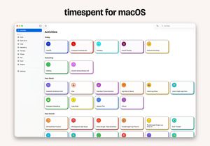 One Mac screenshot showing the new timespent macOS app.